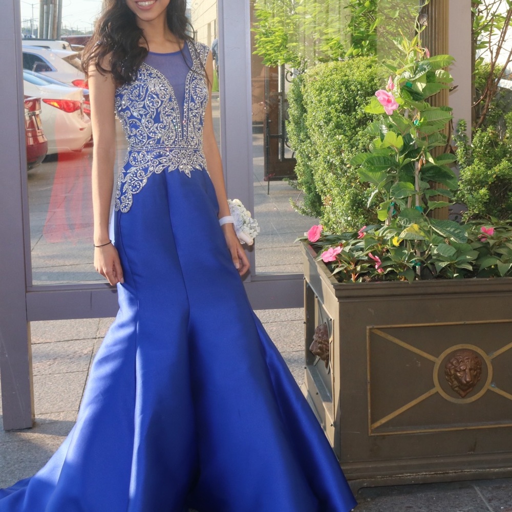 Royal blue prom dress